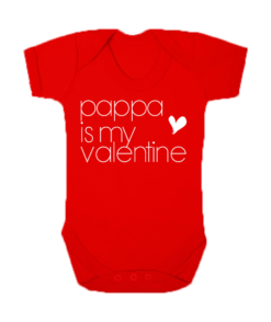 Bodyvest met Pappa / Mamma is my Valentine Print