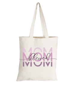 Pic-a-Tee Blessed Mom Tote Bag Personalised