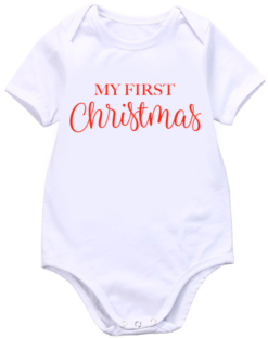 Pic-a-Tee Bodyvest with my first christmas print