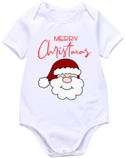 Baby Bodyvest with Father Christmas Print