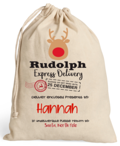 Christmas Personalised Santa Sack - Rudolf Express