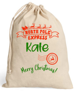 Christmas Personalised Santa Sack - North Pole Express