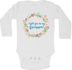 Baby Announcement Bodyvest with Will you be my Grandparents Print