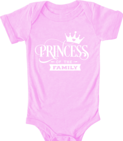 Pic-a-Tee Baby Bodyvest with Princess of the Family print