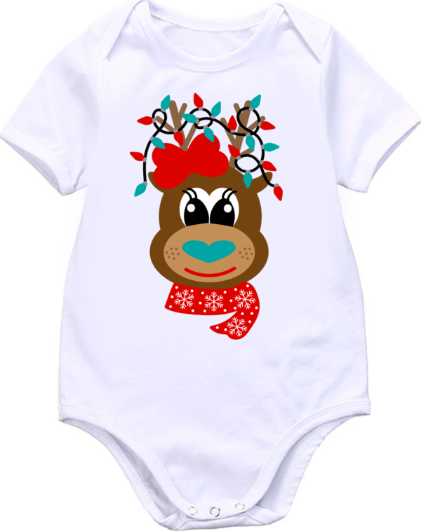 Reindeer-Girl-Baby-Bodyvest-600x758 Pic-a-Tee Baby Bodvest with Girl baby deer in headlights print