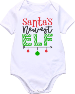 Pic-a-Tee bodyvest with Santas Newest Elf Print