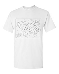 Pic-a-Tee Colour In Paint your own T-Shirt with Aeroplane