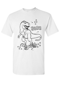 Pic-a-Tee Colour In Paint your own T-Shirt with Dinosaur T-Rex2