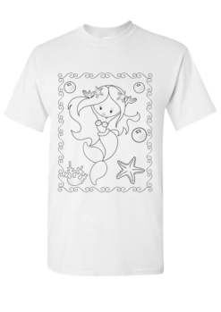 Pic-a-Tee Colour In Paint your own T-Shirt with Mermaid