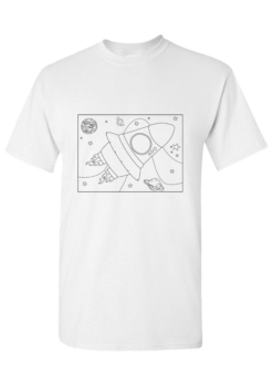 Pic-a-Tee Colour In Paint your own T-Shirt with Rocket