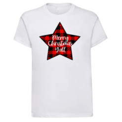 Pic-a-Tee T-Shirt with Merry Christmas Y'all Print