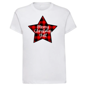 Jingle-All-the-Way-Tartan-300x300 Pic-a-Tee T-Shirt with Merry Christmas Y'all Print
