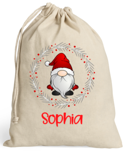 Pic-a-Tee Personalised Christmas Gnome Sack