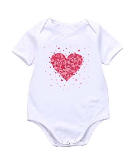 Baby Heart Pic-a-Tee Baby Bodyvest with confetti heart print