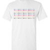 White T-shirt with block of hearts print