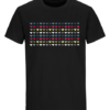 Black T-shirt with block of hearts