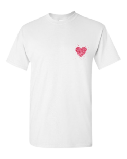 T-shirt with Confetti Heart print