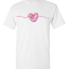 Pic-a-Tee White T-Shirt with Teal Squiggly Heart Print