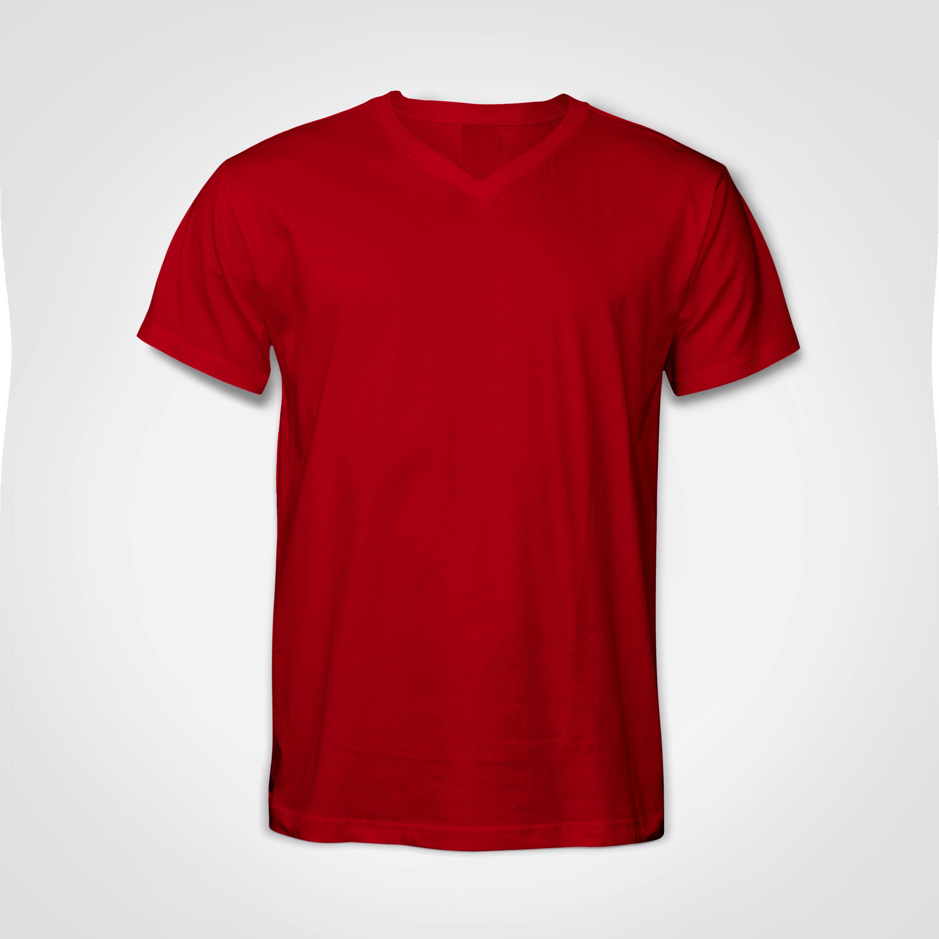 Unisex-V-Neck-T-Shirt-Red1