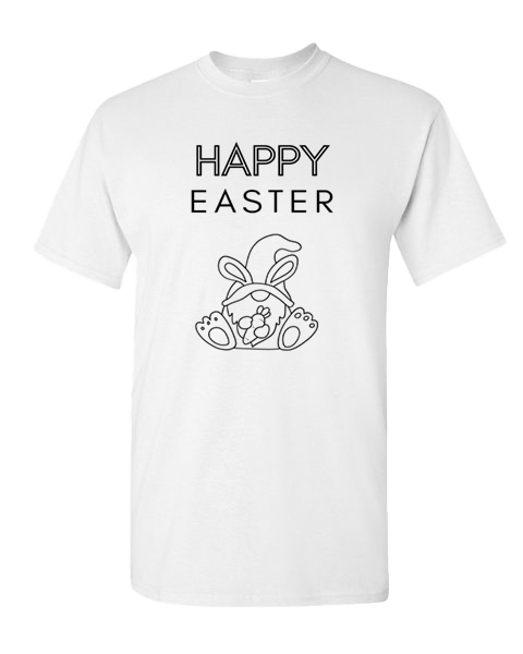 Easter Gnome Pic-a-Tee Colour in your own T-Shirt with Easter Bunny Print