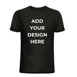 Pic-a-Tee SwifTee Black Personalised T-shirt Add own Design with Next Day Delivery