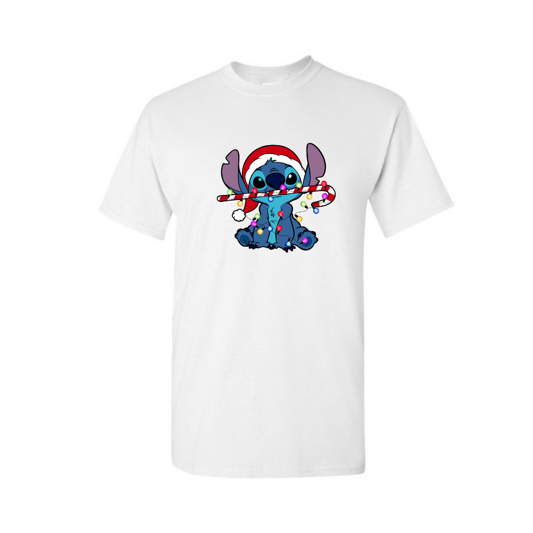 Untitled (1080 × 1080 px) (3) (1) Pic-a-tee Christmas T-shirt with Stitch Print