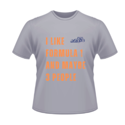 Formula Racing Car with Orange & Navy Print
