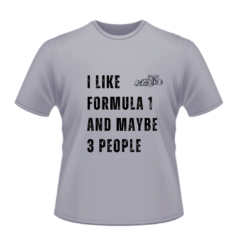 Formula Racing T-shirt with Black Print