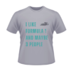 Formula Racing T-shirt with Teal Print