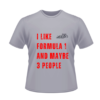 Formula Racing Car T-shirt with Red and Black Print