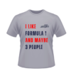 Formula Racing T-shirt with Navy And Red Print