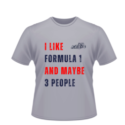 Formula Racing T-shirt with Navy And Red Print