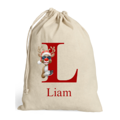 Pic-a-Tee Reindeer Alphabet Santa Sack