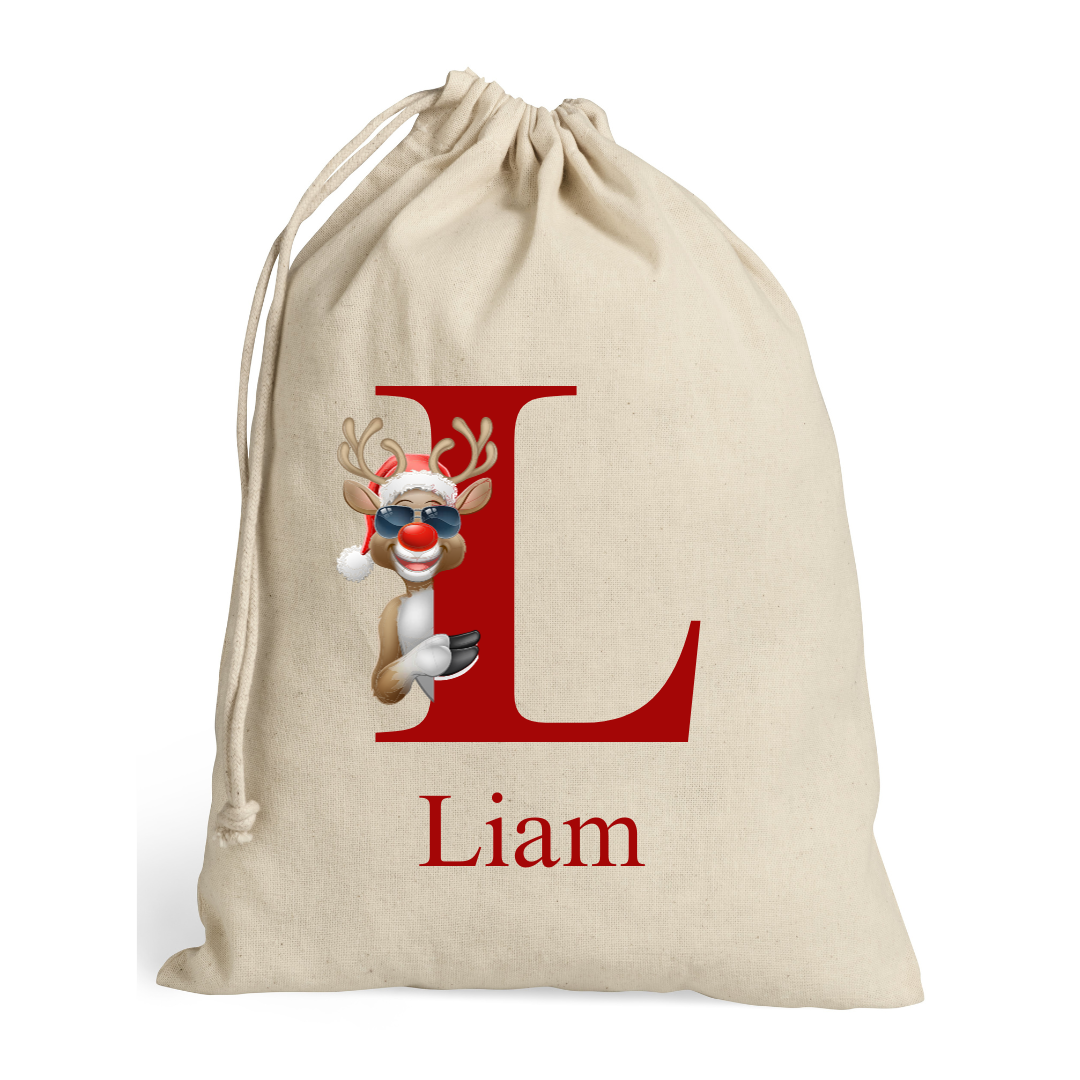 Santa Sack_Rudolp Pic-a-Tee Reindeer Alphabet Santa Sack