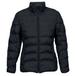 Pic-a-Tee Long Sleeved Ladies Puffer Jacket Black
