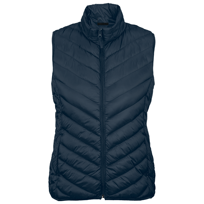 Pic-a-Tee Puffer Jacket SSleeve Navy Ladies Pic-a-Tee short sleeved ladies puffer jacket