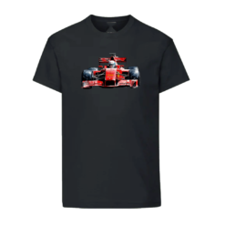 Formula Racing T-shirt With Red Car Print