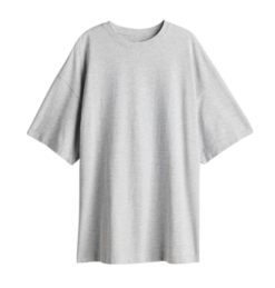 Pic-a-Tee Grey Melange Oversized T-shirt