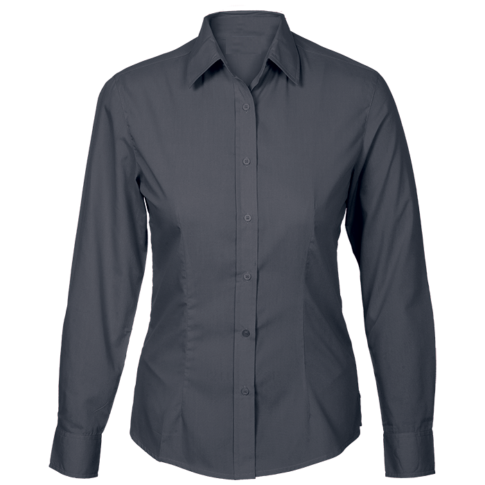 Polycotton Long Sleeve Ladies Grey