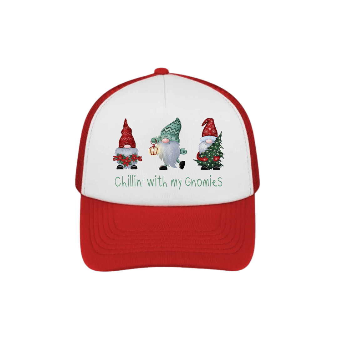 ChillinCap Chillin with my gnomies trucker cap