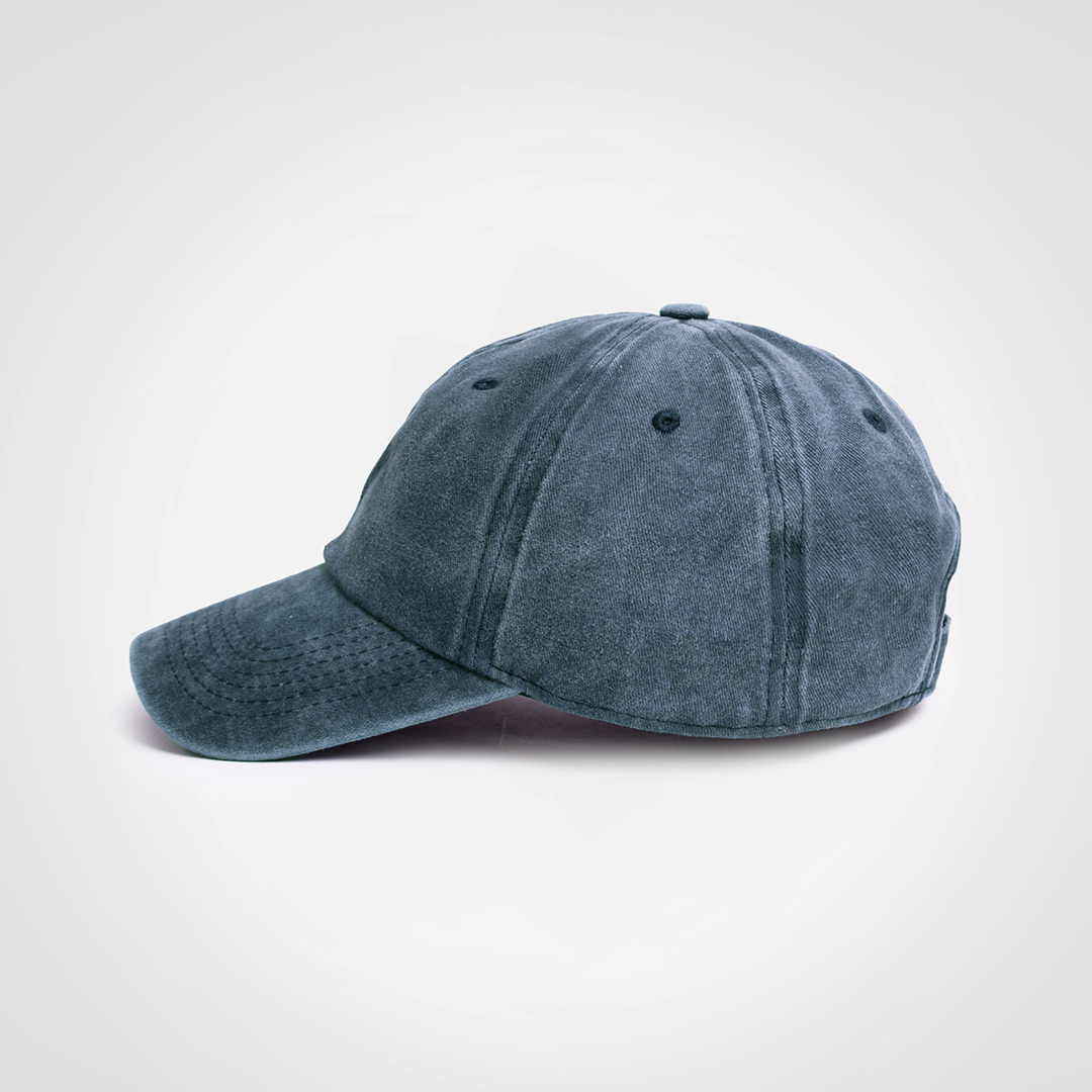 Pic-a-Tee Washed Dad Cap Left Denim