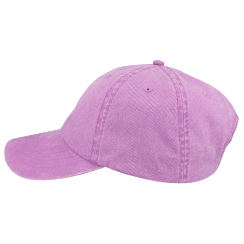 Pic-a-Tee_Washed_Dad_Cap_Left_Purple