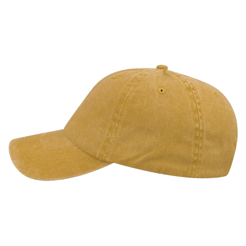 Pic-a-Tee_Washed_Dad_Cap_Mustard_Left