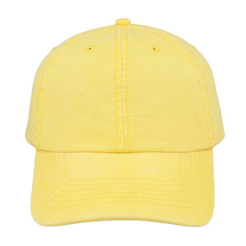 Pic-a-Tee_Washed_Dad_Cap_Yellow