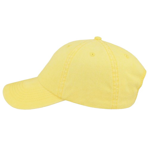 Pic-a-Tee_Washed_Dad_Cap_Yellow_left